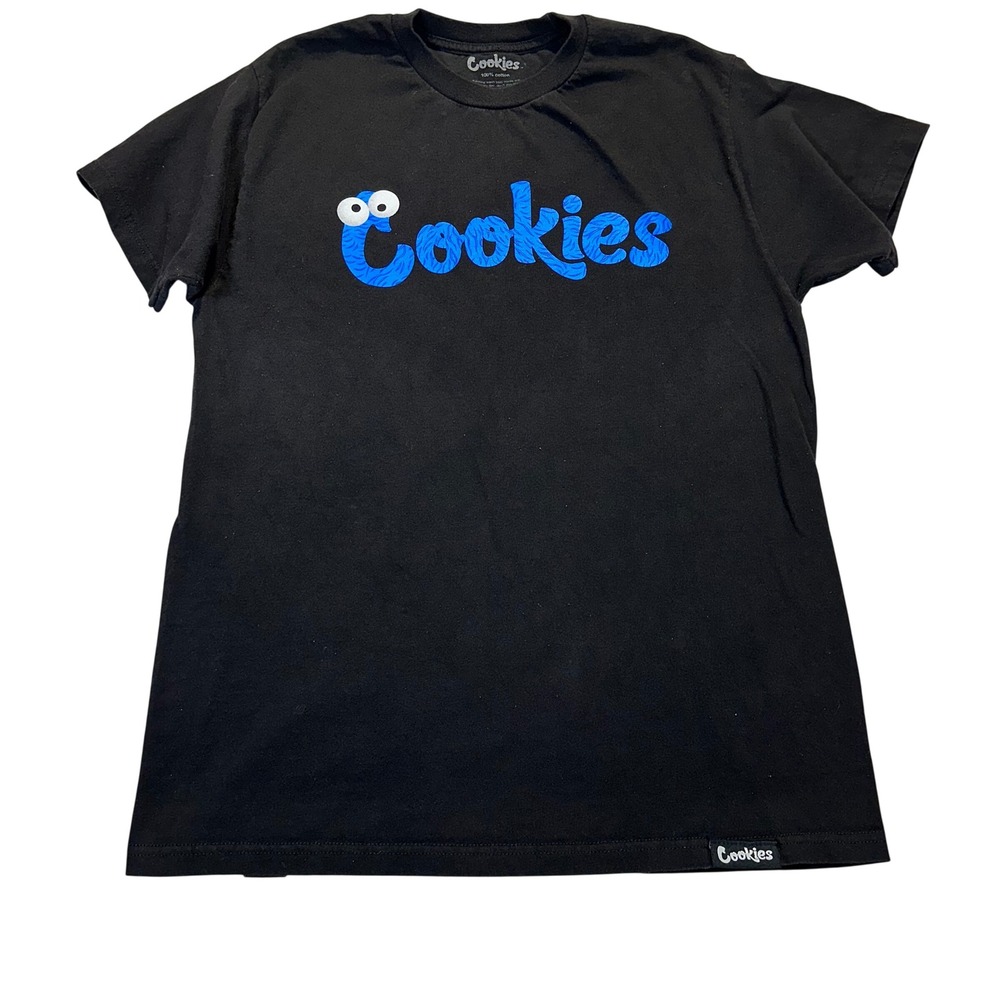 Cookies SF Graphic T-Shirt Mens Large Black Streetwear Skate Cookie‎ Monster
